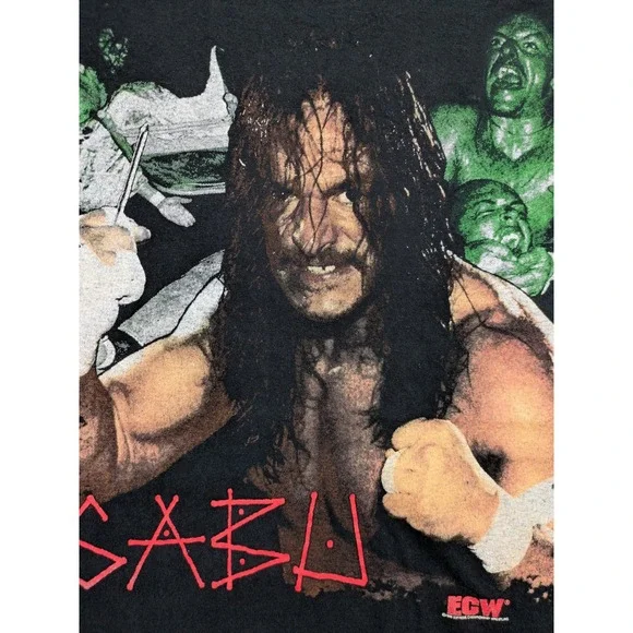 Sabu ECW Extreme Championship Wrestling T Shirt Mens‎ XXL Black Homicidal RARE - Picture 6 of 14